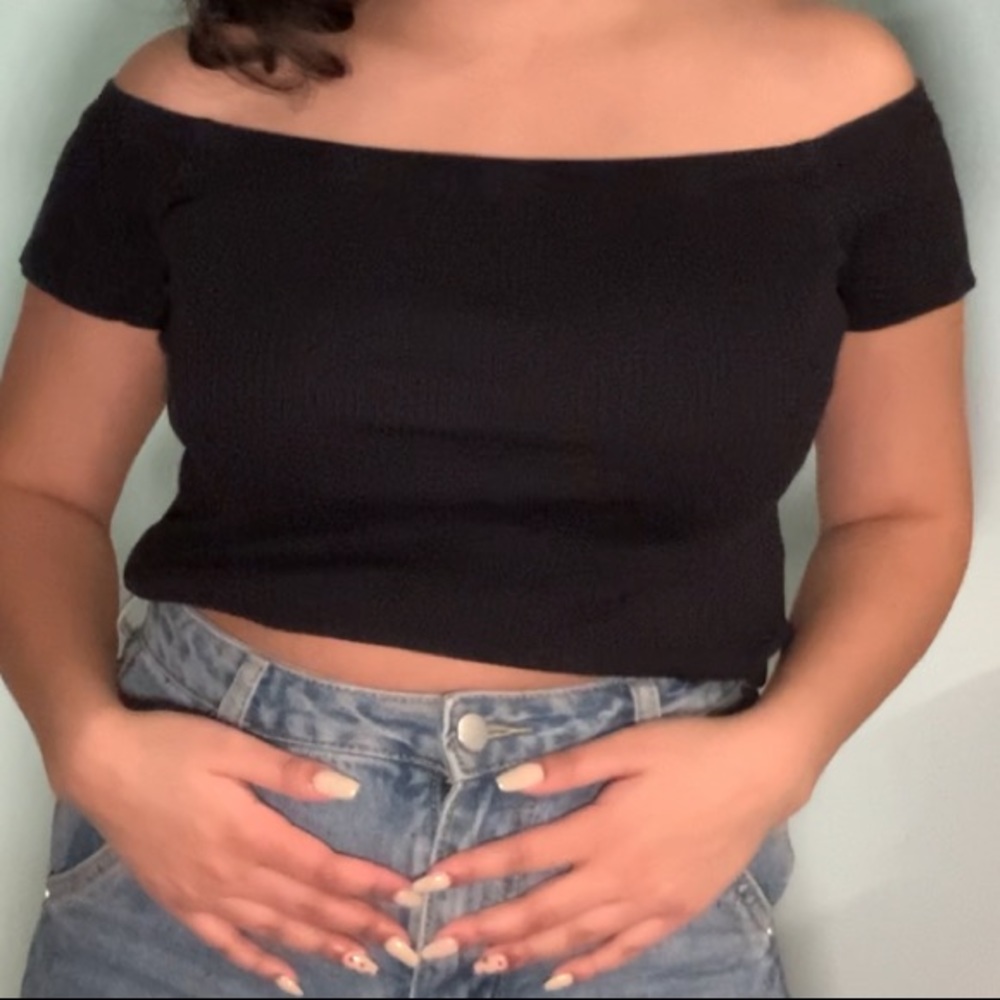 Bundle of 2 off shoulder black tops